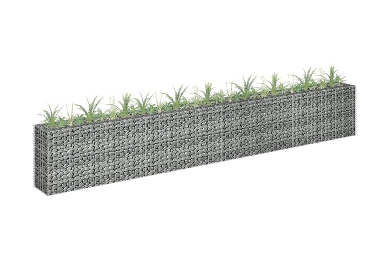 Gabion høybed galvanisert stål 360x30x60 cm - Hus & oppussing - Innsynsbeskyttelse & innhegning - Mur