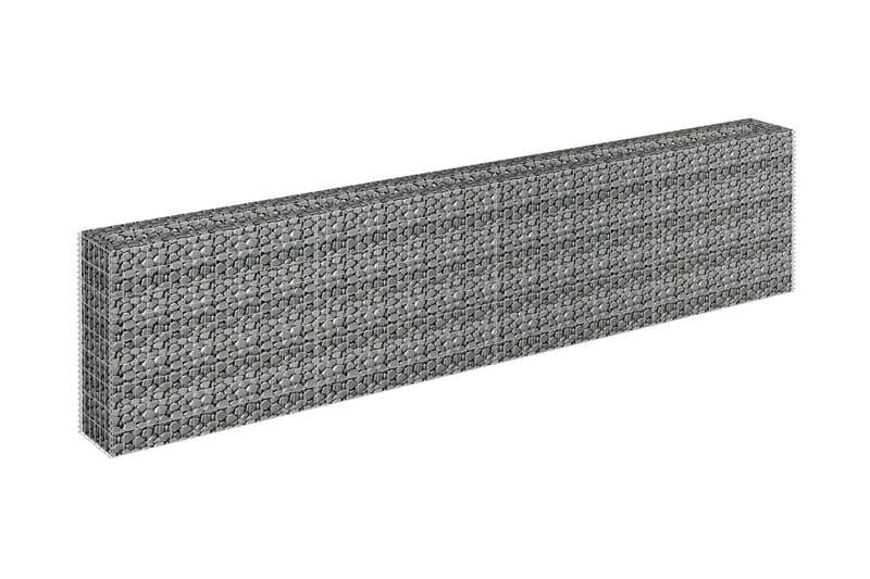 Gabion høybed galvanisert stål 360x30x90 cm - Silver - Hus & oppussing - Innsynsbeskyttelse & innhegning - Mur