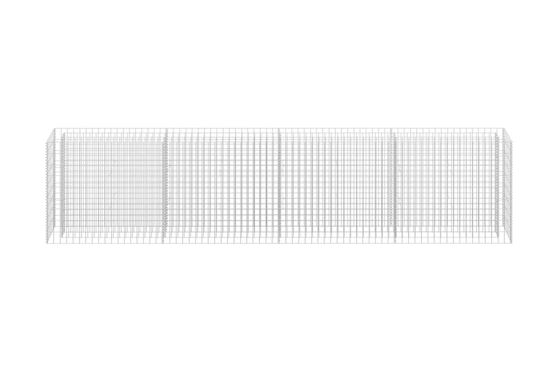 Gabion høybed galvanisert stål 360x30x90 cm - Silver - Hus & oppussing - Innsynsbeskyttelse & innhegning - Mur