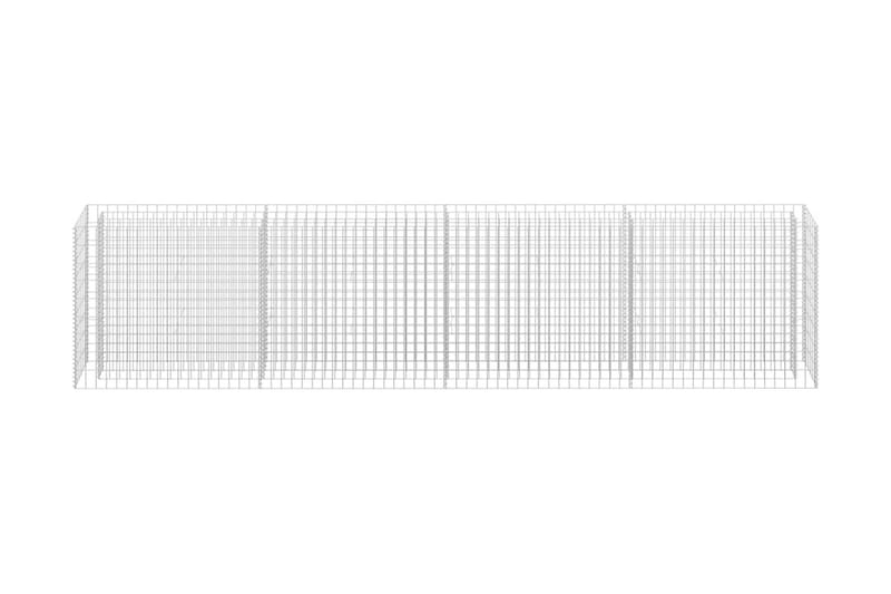 Gabion høybed galvanisert stål 360x30x90 cm - Silver - Hus & oppussing - Innsynsbeskyttelse & innhegning - Mur