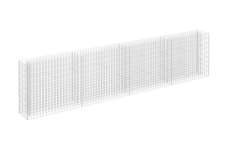 Gabion høybed galvanisert stål 360x30x90 cm - Silver - Hus & oppussing - Innsynsbeskyttelse & innhegning - Mur