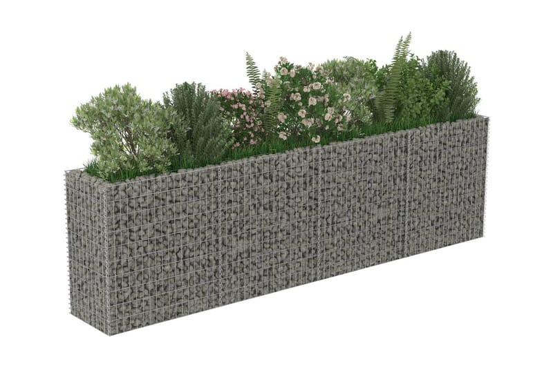 Gabion høybed galvanisert stål 360x50x100 cm - Hus & oppussing - Innsynsbeskyttelse & innhegning - Mur