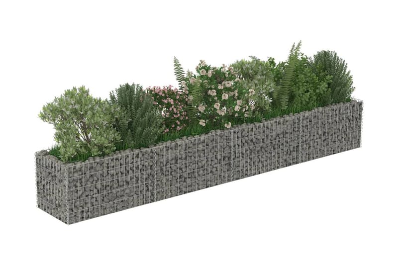 Gabion høybed galvanisert stål 360x50x50 cm - Hus & oppussing - Innsynsbeskyttelse & innhegning - Mur