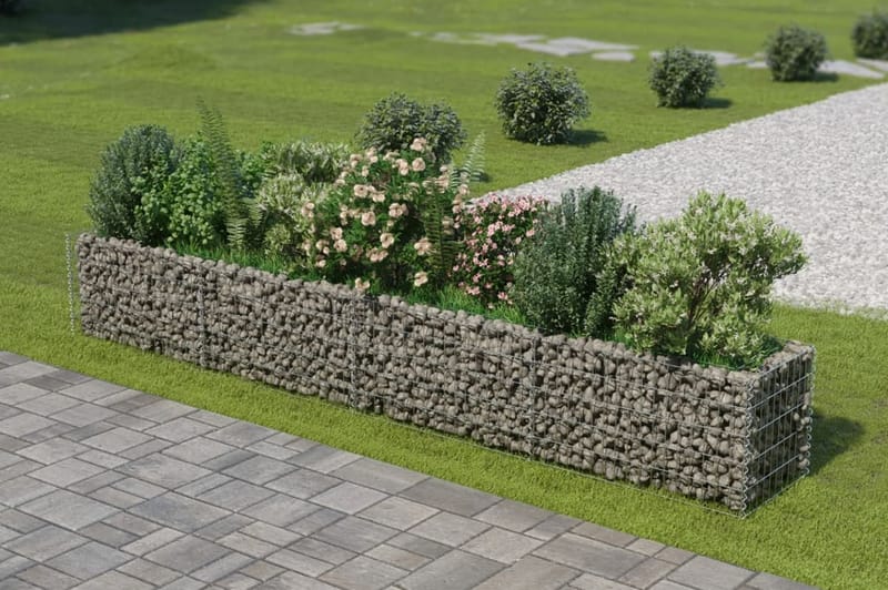 Gabion høybed galvanisert stål 360x50x50 cm - Hus & oppussing - Innsynsbeskyttelse & innhegning - Mur