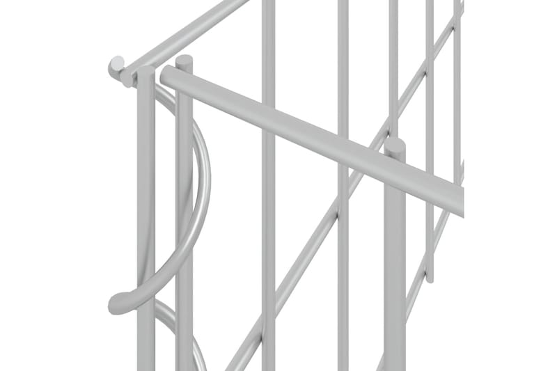 Gabion høybed galvanisert stål 400x100x20 cm - Silver - Hus & oppussing - Innsynsbeskyttelse & innhegning - Mur