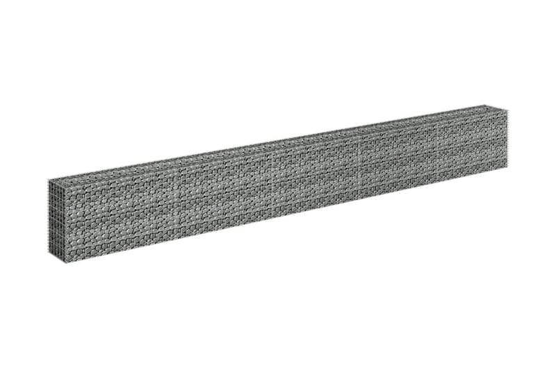 Gabion høybed galvanisert stål 450x30x60 cm - Silver - Hus & oppussing - Innsynsbeskyttelse & innhegning - Mur