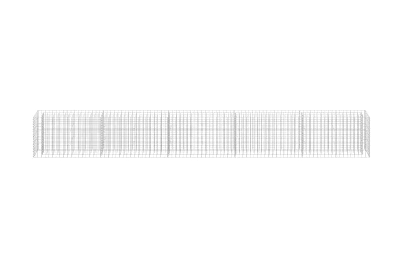 Gabion høybed galvanisert stål 450x30x60 cm - Silver - Hus & oppussing - Innsynsbeskyttelse & innhegning - Mur