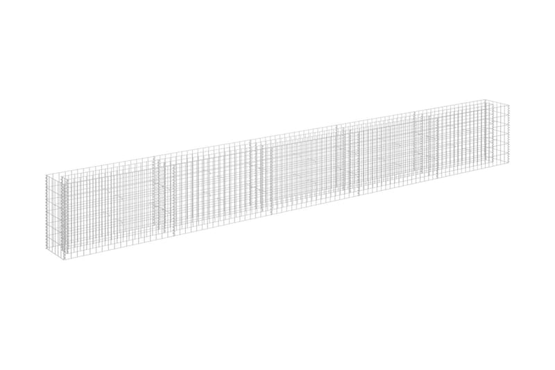 Gabion høybed galvanisert stål 450x30x60 cm - Silver - Hus & oppussing - Innsynsbeskyttelse & innhegning - Mur