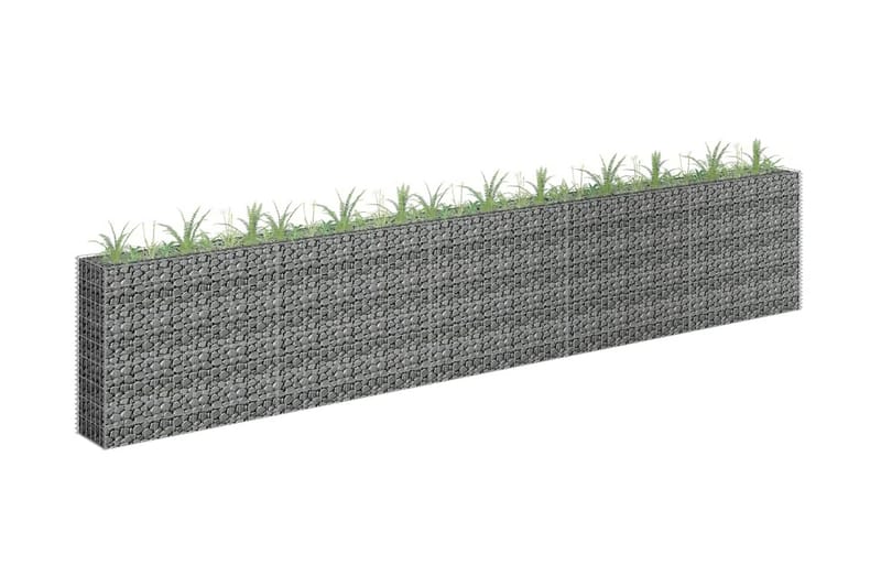 Gabion høybed galvanisert stål 450x30x90 cm - Hus & oppussing - Innsynsbeskyttelse & innhegning - Mur