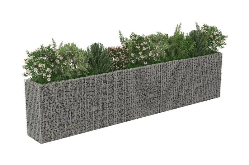 Gabion høybed galvanisert stål 450x50x100 cm - Hus & oppussing - Innsynsbeskyttelse & innhegning - Mur