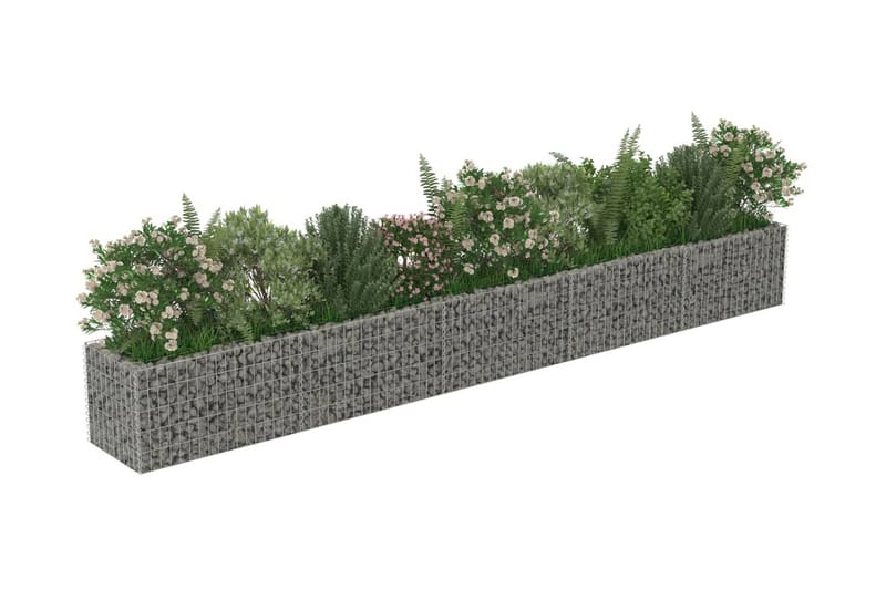 Gabion høybed galvanisert stål 450x50x50 cm - Hus & oppussing - Innsynsbeskyttelse & innhegning - Mur