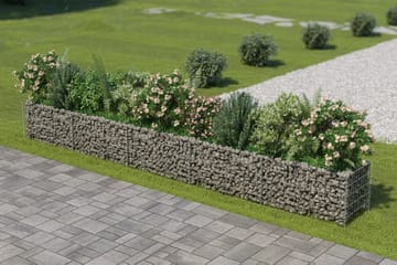 Gabion høybed galvanisert stål 450x50x50 cm - Hus & oppussing - Innsynsbeskyttelse & innhegning - Mur
