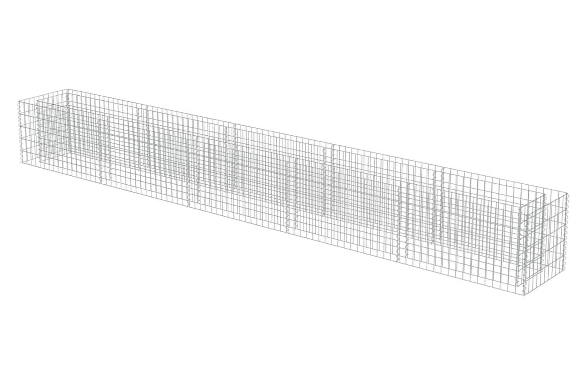 Gabion høybed galvanisert stål 450x50x50 cm - Hus & oppussing - Innsynsbeskyttelse & innhegning - Mur