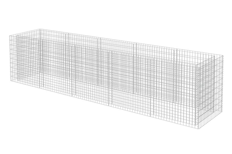 Gabion høybed galvanisert stål 450x90x100 cm - Hus & oppussing - Innsynsbeskyttelse & innhegning - Mur