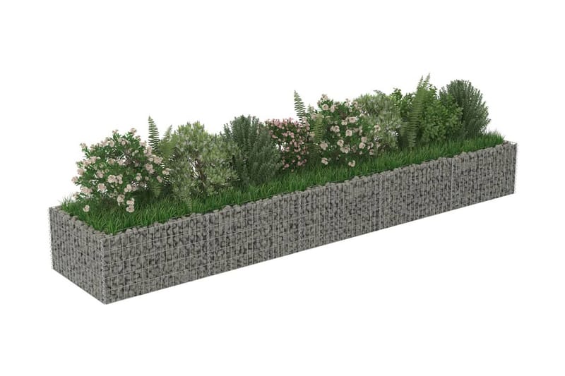 Gabion høybed galvanisert stål 450x90x50 cm - Hus & oppussing - Innsynsbeskyttelse & innhegning - Mur