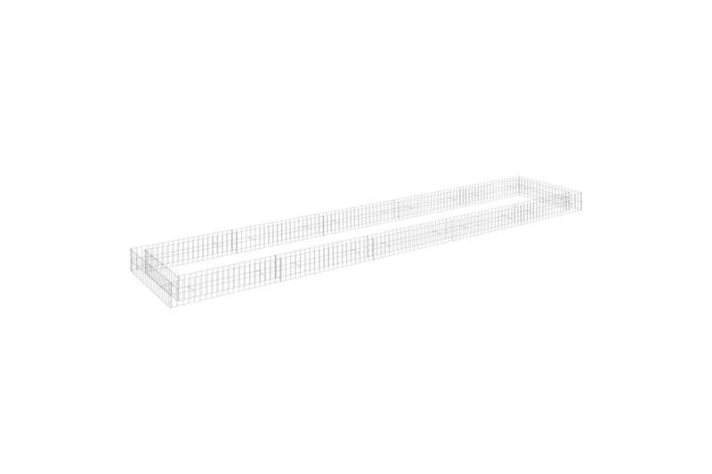 Gabion høybed galvanisert stål 500x100x20 cm - Silver - Hus & oppussing - Innsynsbeskyttelse & innhegning - Mur