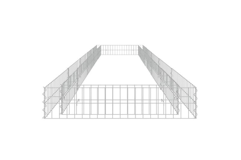 Gabion høybed galvanisert stål 500x100x20 cm - Silver - Hus & oppussing - Innsynsbeskyttelse & innhegning - Mur