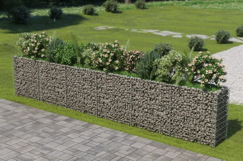 Gabion høybed galvanisert stål 540x50x100 cm - Hus & oppussing - Innsynsbeskyttelse & innhegning - Mur
