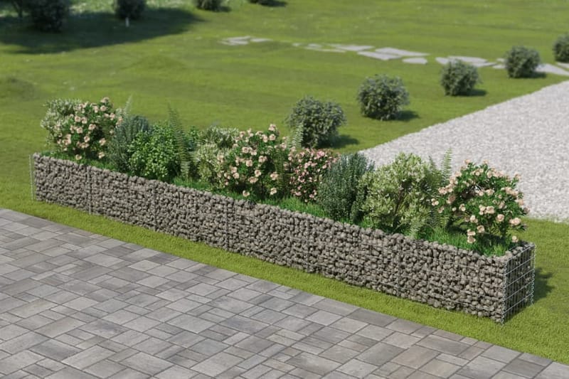 Gabion høybed galvanisert stål 540x50x50 cm - Hus & oppussing - Innsynsbeskyttelse & innhegning - Mur