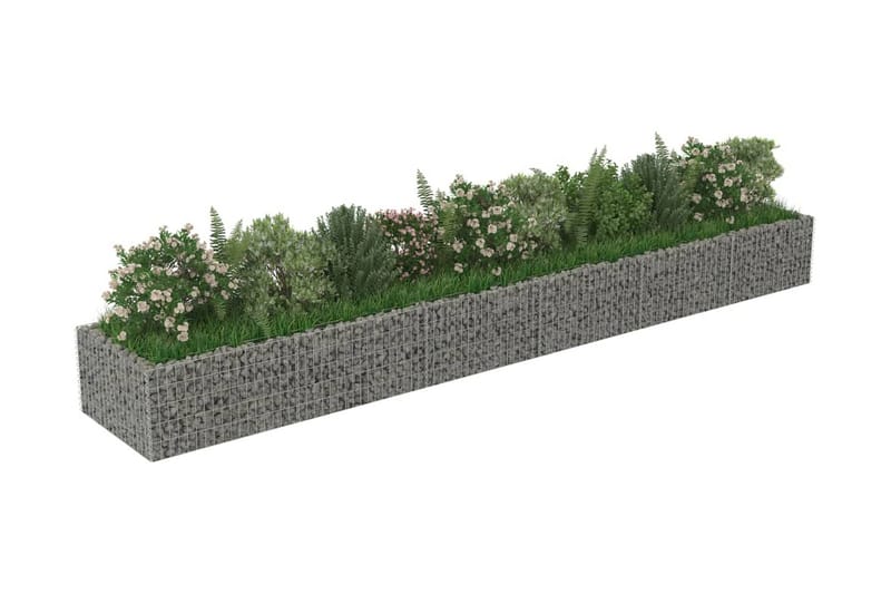 Gabion høybed galvanisert stål 540x90x50 cm - Hus & oppussing - Innsynsbeskyttelse & innhegning - Mur