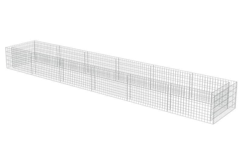 Gabion høybed galvanisert stål 540x90x50 cm - Hus & oppussing - Innsynsbeskyttelse & innhegning - Mur