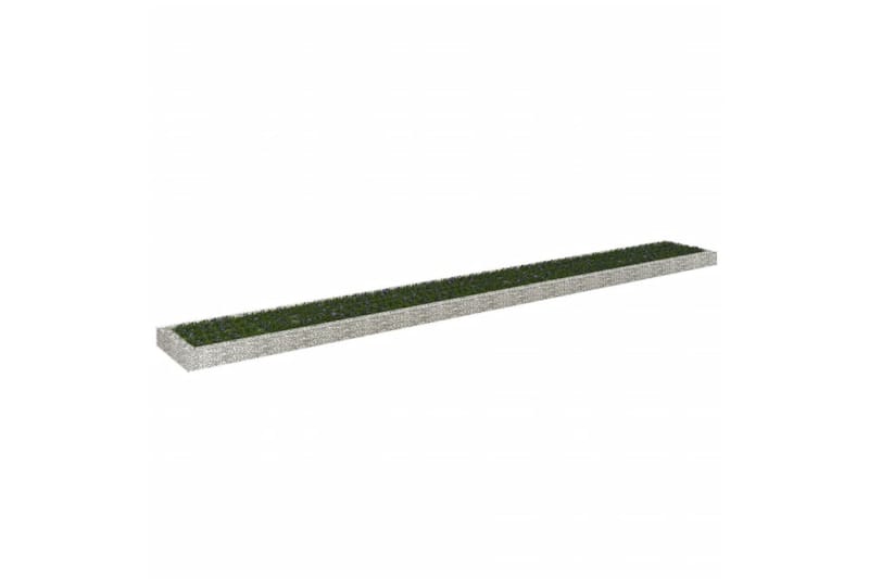 Gabion høybed galvanisert stål 800x100x20 cm - Silver - Hus & oppussing - Innsynsbeskyttelse & innhegning - Mur