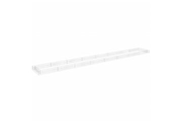 Gabion høybed galvanisert stål 800x100x20 cm - Silver - Hus & oppussing - Innsynsbeskyttelse & innhegning - Mur