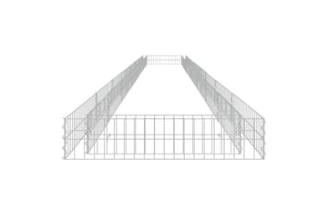 Gabion høybed galvanisert stål 800x100x20 cm - Silver - Hus & oppussing - Innsynsbeskyttelse & innhegning - Mur