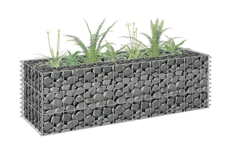 Gabion høybed galvanisert stål 90x30x30 cm - Hus & oppussing - Innsynsbeskyttelse & innhegning - Mur