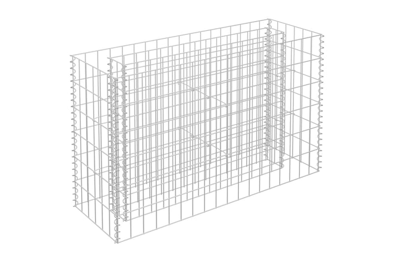 Gabion høybed galvanisert stål 90x30x60 cm - Silver - Hus & oppussing - Innsynsbeskyttelse & innhegning - Mur