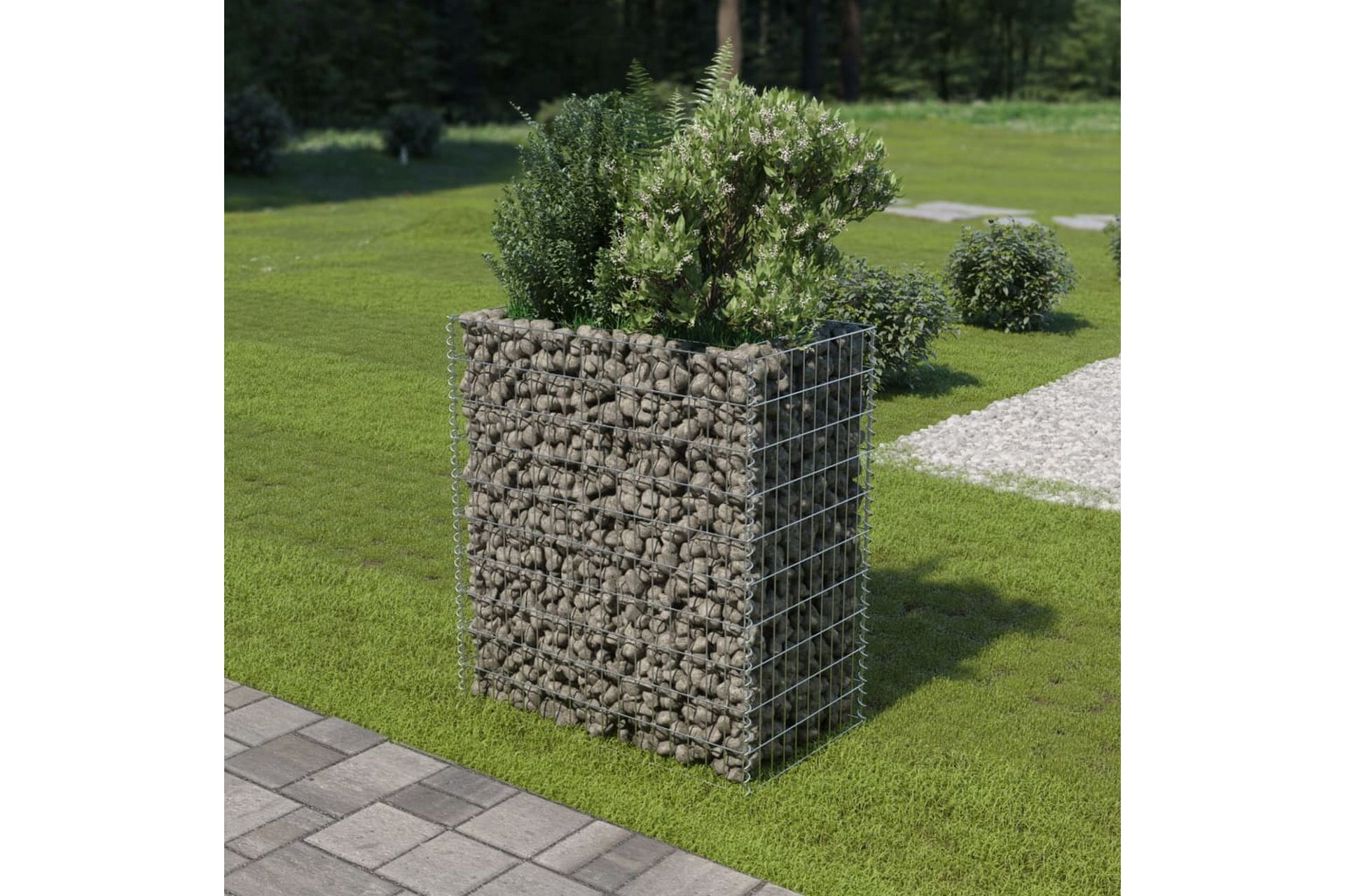 Gabion høybed galvanisert stål 90x50x100 cm - Hus & oppussing - Innsynsbeskyttelse & innhegning - Mur