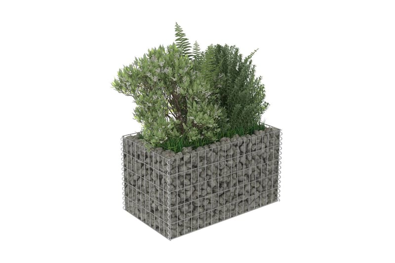 Gabion høybed galvanisert stål 90x50x50 cm - Hus & oppussing - Innsynsbeskyttelse & innhegning - Mur