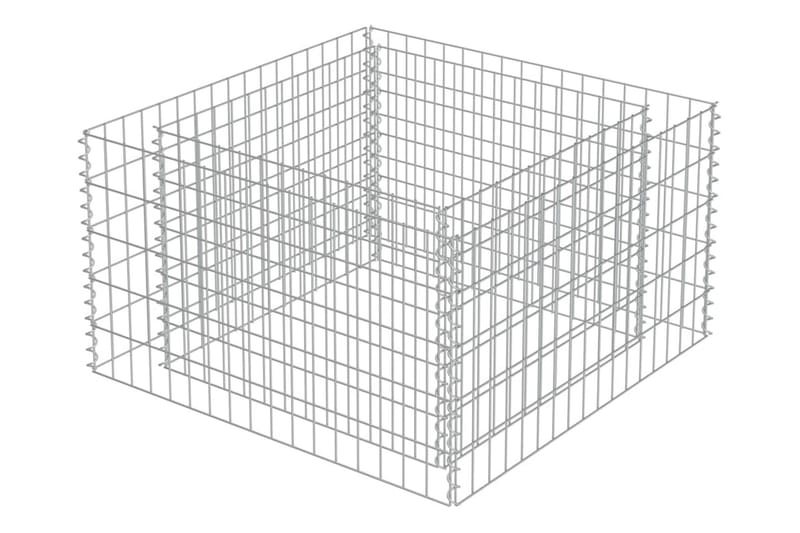 Gabion høybed galvanisert stål 90x90x50 cm - Hus & oppussing - Innsynsbeskyttelse & innhegning - Mur