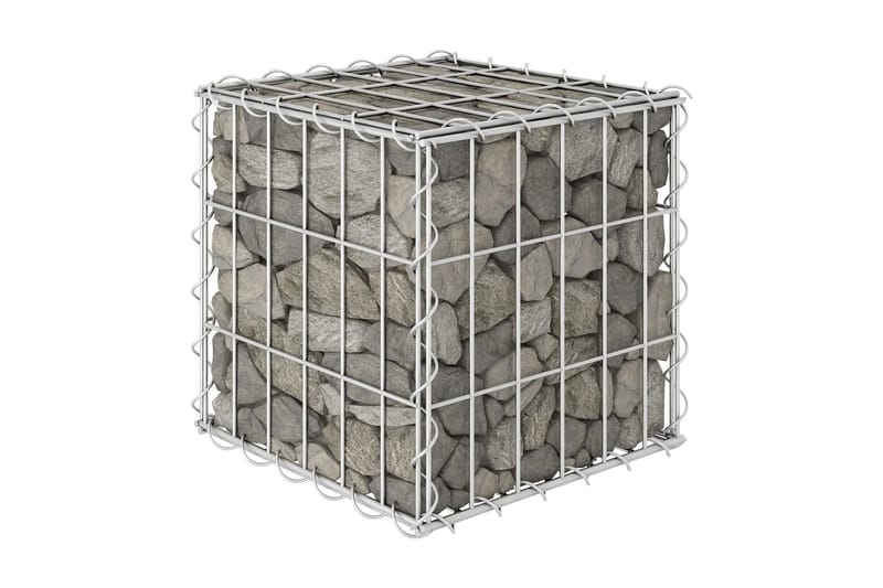 Gabion høybed kubeformet ståltråd 30x30x30 cm - Hus & oppussing - Innsynsbeskyttelse & innhegning - Mur
