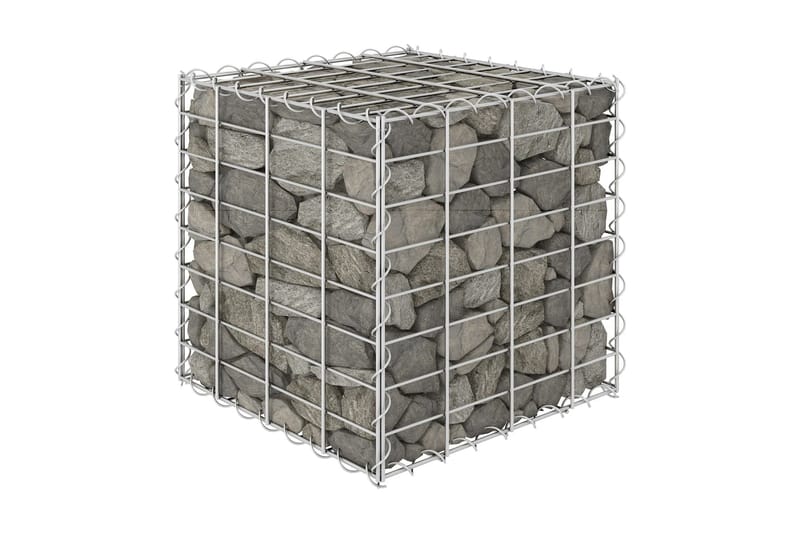 Gabion høybed kubeformet ståltråd 40x40x40 cm - Hus & oppussing - Innsynsbeskyttelse & innhegning - Mur