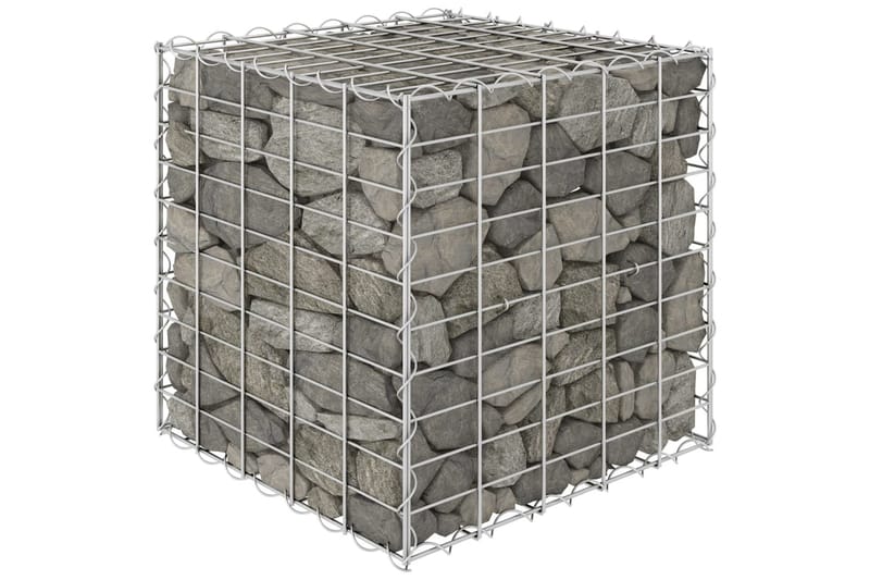 Gabion høybed kubeformet ståltråd 50x50x50 cm - Hus & oppussing - Innsynsbeskyttelse & innhegning - Mur