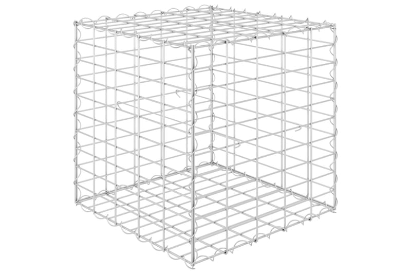 Gabion høybed kubeformet ståltråd 50x50x50 cm - Hus & oppussing - Innsynsbeskyttelse & innhegning - Mur