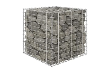 Gabion høybed kubeformet ståltråd 60x60x60 cm - Hus & oppussing - Innsynsbeskyttelse & innhegning - Mur