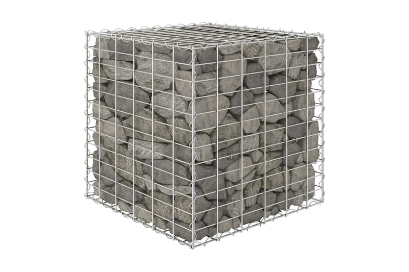 Gabion høybed kubeformet ståltråd 60x60x60 cm - Hus & oppussing - Innsynsbeskyttelse & innhegning - Mur