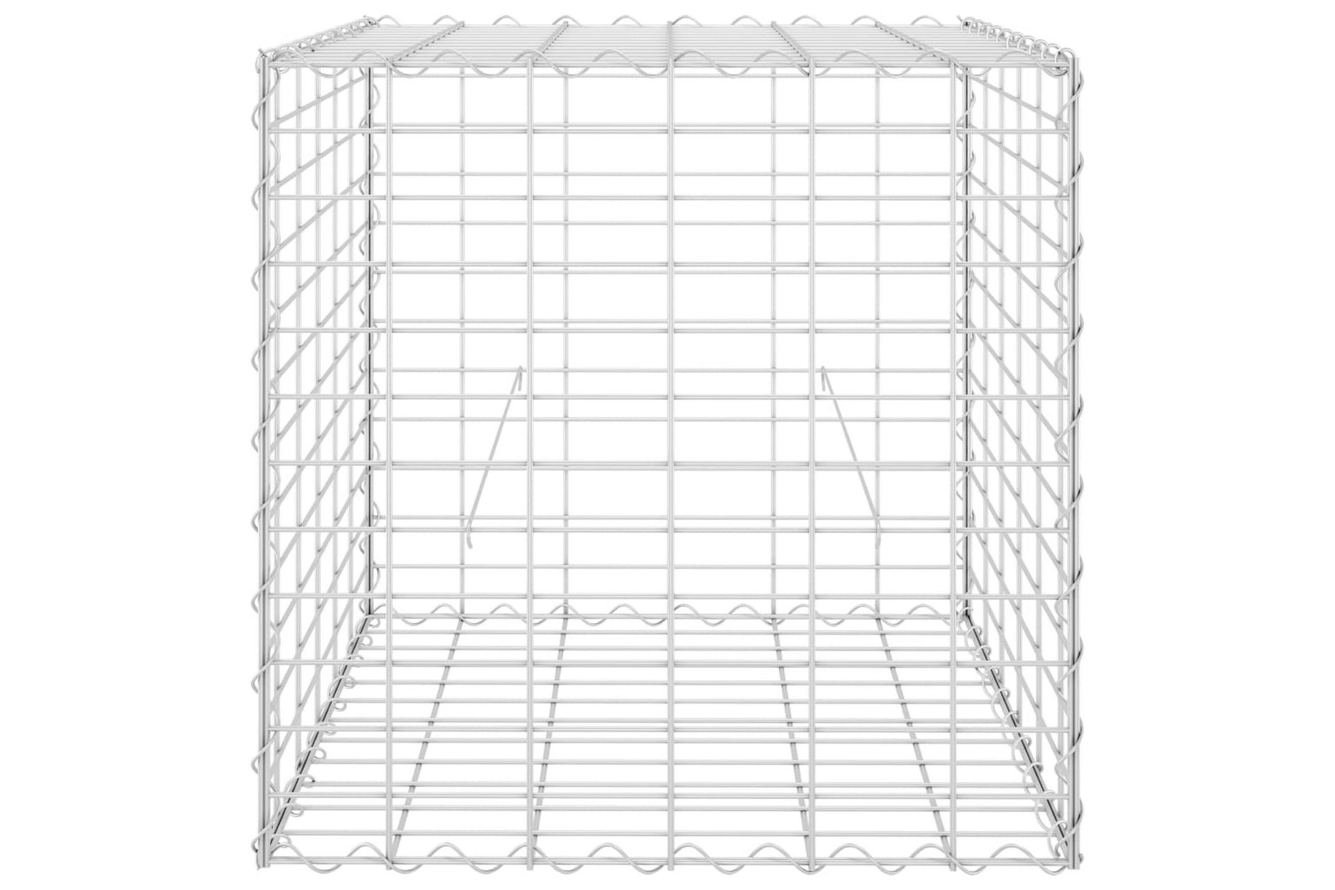 Gabion høybed kubeformet ståltråd 60x60x60 cm - Hus & oppussing - Innsynsbeskyttelse & innhegning - Mur