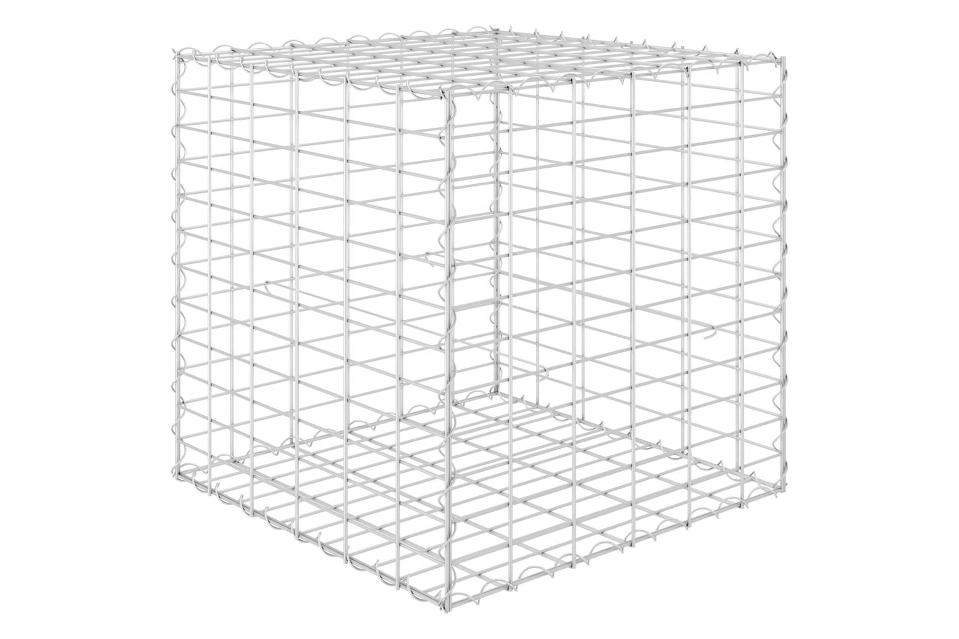 Gabion høybed kubeformet ståltråd 60x60x60 cm - Hus & oppussing - Innsynsbeskyttelse & innhegning - Mur