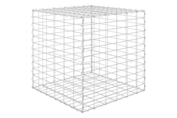 Gabion høybed kubeformet ståltråd 60x60x60 cm - Hus & oppussing - Innsynsbeskyttelse & innhegning - Mur