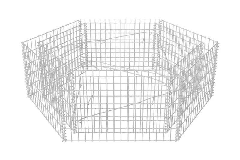 Gabion høybed sekskantet 160x140x50 cm - Hus & oppussing - Innsynsbeskyttelse & innhegning - Mur