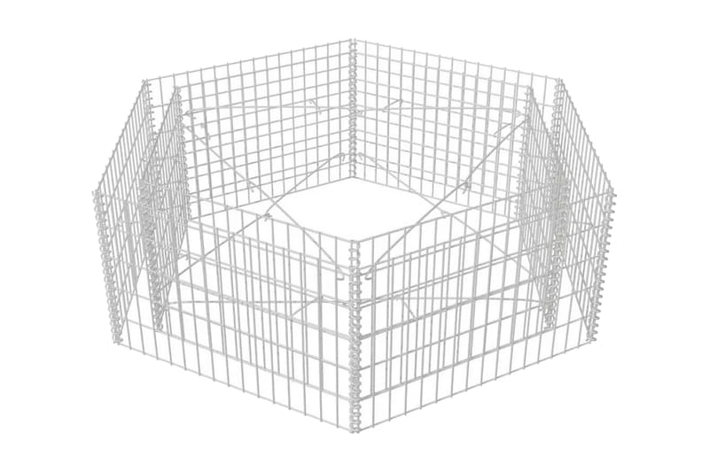 Gabion høybed sekskantet 160x140x50 cm - Hus & oppussing - Innsynsbeskyttelse & innhegning - Mur