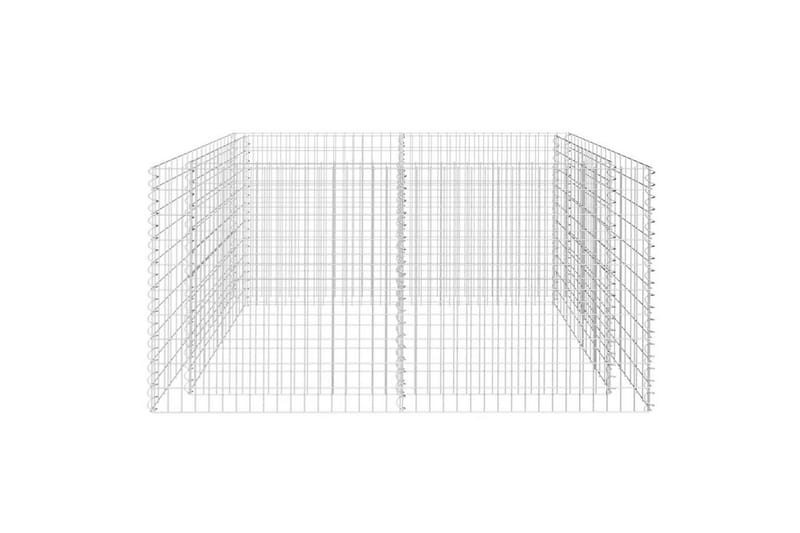 Gabion høybed stål 180x90x100 cm sølv - Hus & oppussing - Innsynsbeskyttelse & innhegning - Mur