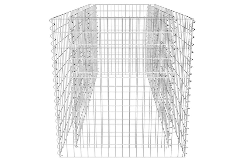 Gabion høybed stål 180x90x100 cm sølv - Hus & oppussing - Innsynsbeskyttelse & innhegning - Mur