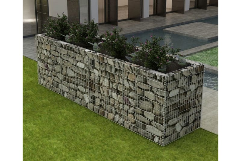 Gabion høybed stål 360x90x100 cm - Hus & oppussing - Innsynsbeskyttelse & innhegning - Mur
