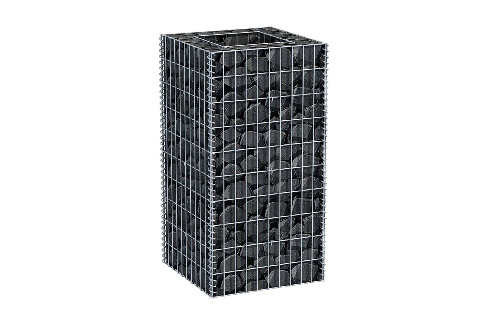 Gabion høybed stål 50x50x100 cm - Hus & oppussing - Innsynsbeskyttelse & innhegning - Mur