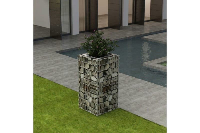 Gabion høybed stål 50x50x100 cm - Hus & oppussing - Innsynsbeskyttelse & innhegning - Mur