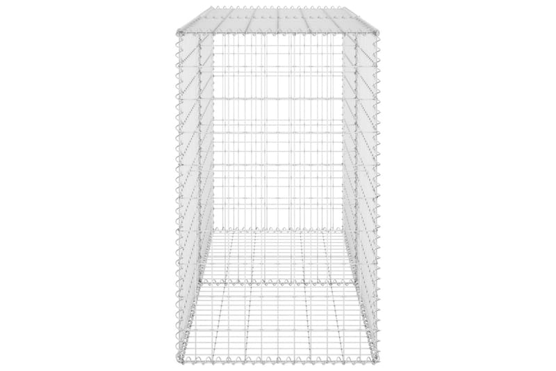 Gabion med dekker galvanisert stål 150x60x100 cm - Silver - Hus & oppussing - Innsynsbeskyttelse & innhegning - Mur